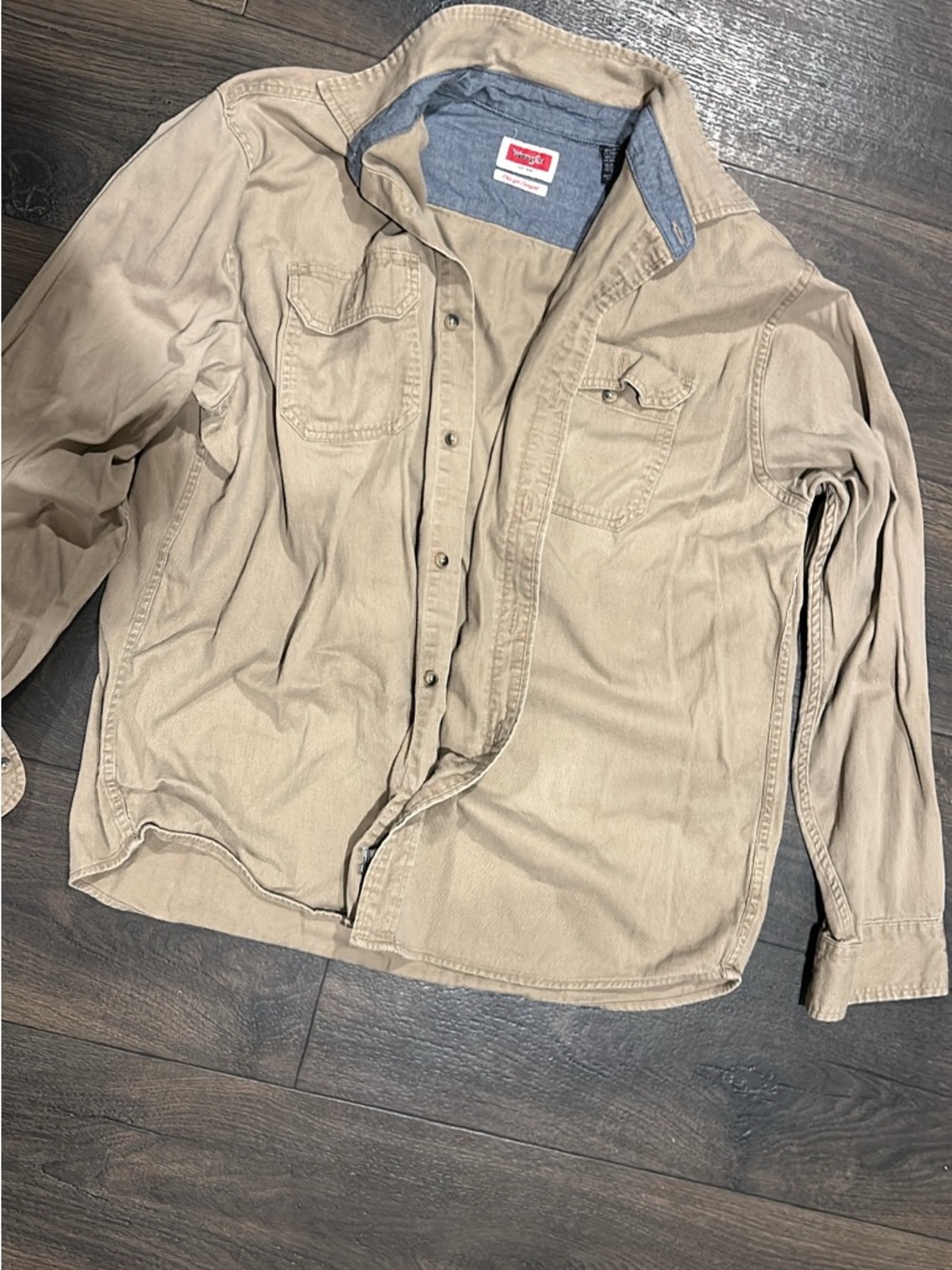 Wrangler Men's Lightweight Shirt Jacket in Tan